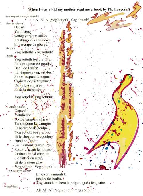 When I was a kid my mother read me a book by Ph. Lovecraft